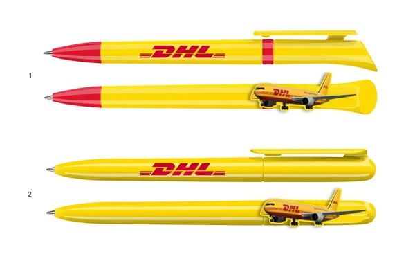 Designová reklamní pera DHL s vlastním designem