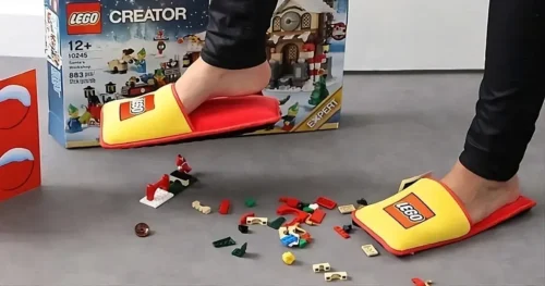 Lego bačkory se zábavným celoplošným sublimačním potiskem - merch