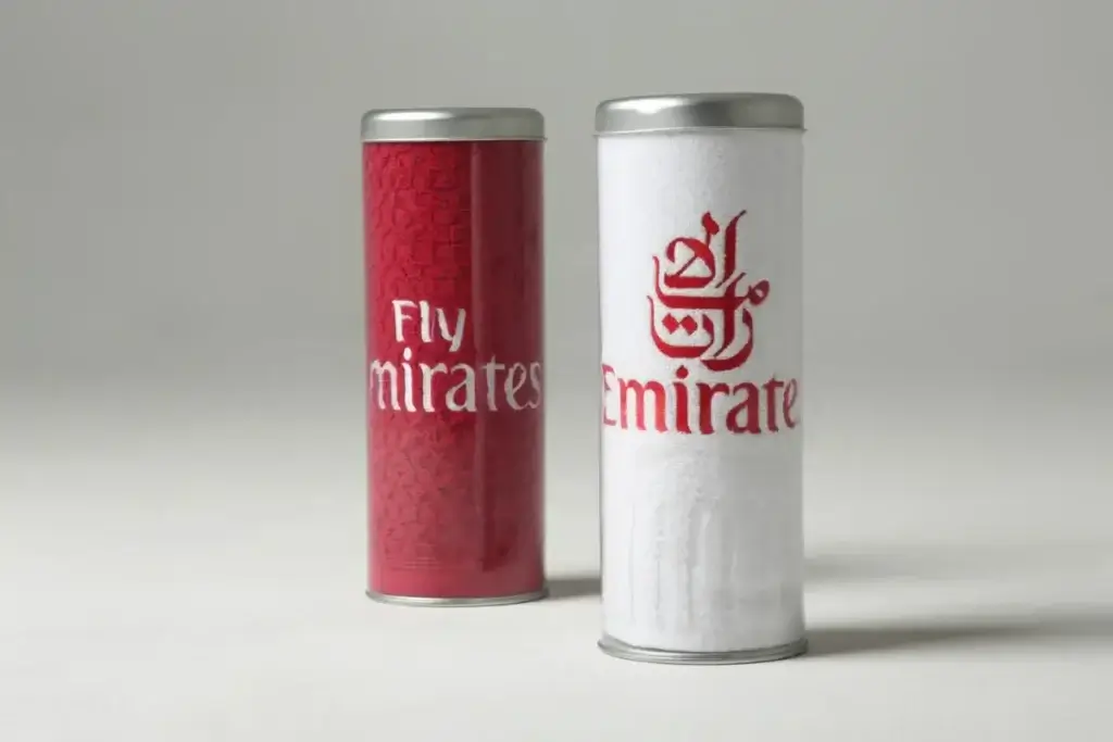 Luxusní froté ručníky s detailní prémiovou výšivkou loga Fly Emirates
